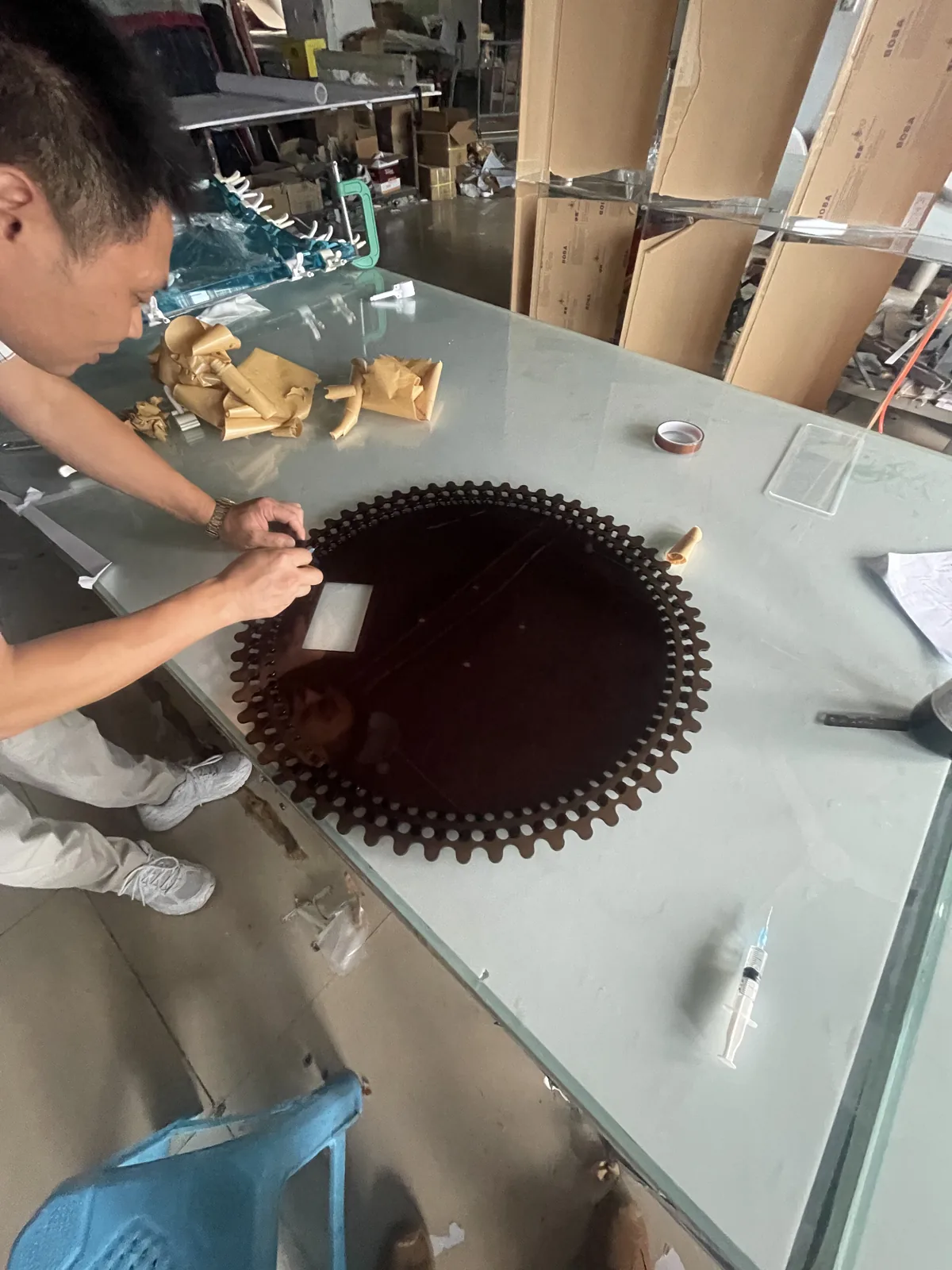 大理石感应发光避震器桌 — 5